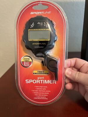 Sportline Giant Sportimer Stopwatch-Giant LCD Display W/Lanyard-Water Resistant