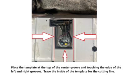 Fuel Pump Easy Access Cut Out and Cover Panel Camaro Firebird
