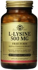 Solgar L-Lysine 500 mg 100 vegetable capsules  
