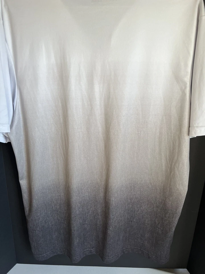 Polo Indiana Univ XL Ombré para hombre blanco a gris/negro. Dri Fit como tela IU Foto 3 de 3