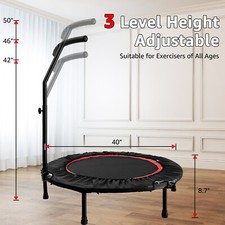 40 inch Foldable Mini Trampoline,440 LBS Weight Capacity,Black