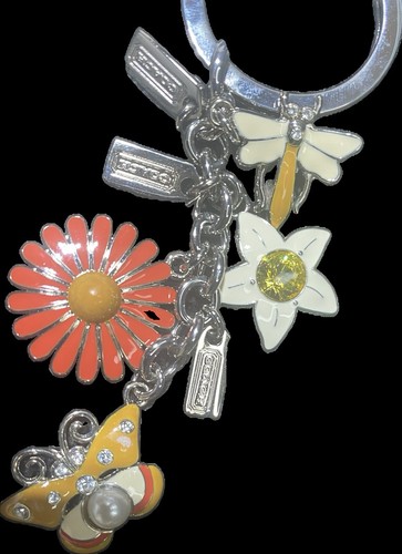 Schlüsselanhänger Vintage neu mit Etikett Coach Blumen