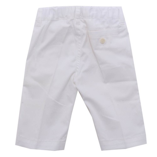 7602AH pantalone bimbo IL GUFO white cotton trouser kids - Picture 2 of 4