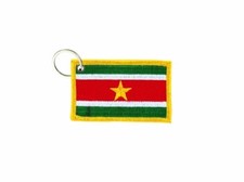 Suriname Flag Embroidered Keychain Badge Patch