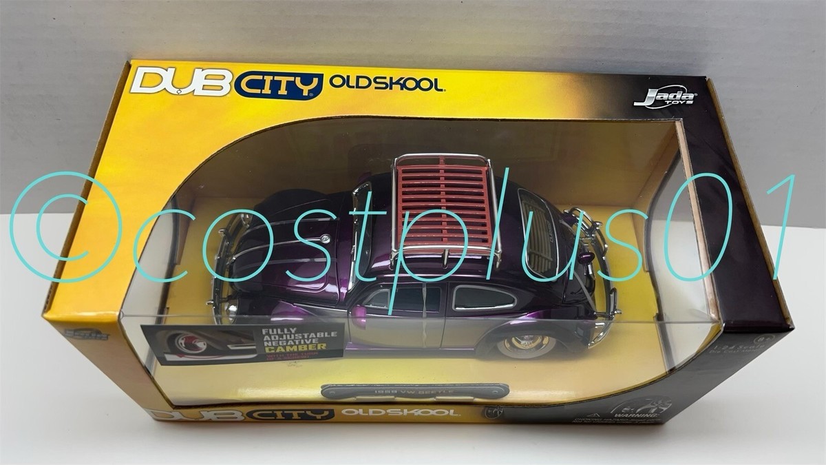 Jada Toys  DUB CITY OLD SKOOL VW 3台 JADA DUB CITY OLDSKOOL 1959 VW BEETLE 1:24 PURPLE 2T WITH