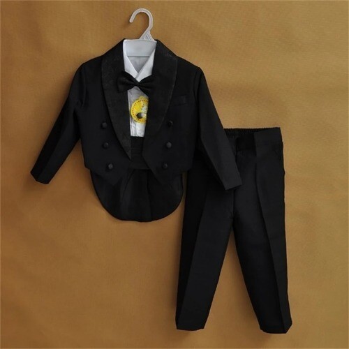 Formal Baby Boy Clothes Wedding Suit Party Christmas Suits Wear 5-Piece - Picture 3 of 21