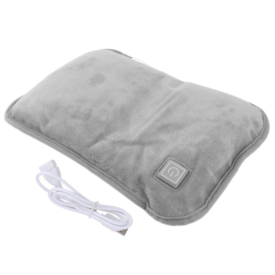 USB Hot Water Bag Plush Cover Comfortable Warm Water Bottle Hand Warmer