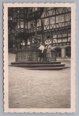 Miltenberg am Main 1956 - Fountain Half-Timbered Houses - Old Photo 1950s