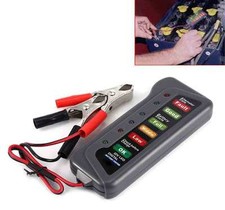 12V Digital Battery Alternator Tester 6 LED Lights Display Car Diagnostic Tool