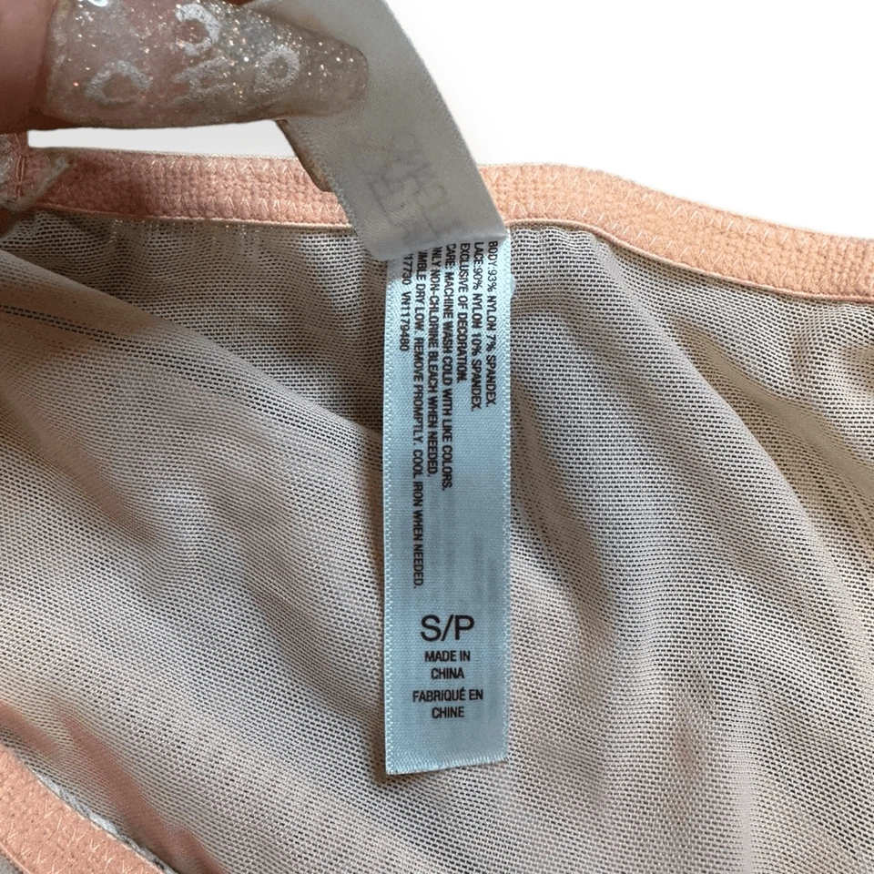 Gilligan & Omalley Intimates женщин персиковая сетка Кокетливое белье маленький новый без ЯРЛЫКОВ - Изображение 4 из 4