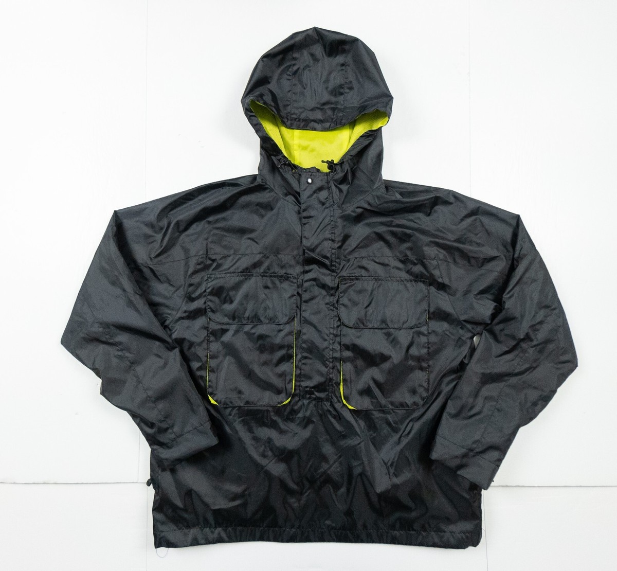 Stussy Jacket Adult Small Black Windbreaker Hoody Pullover Stussy Jacket Adult Small Black Windbreaker Hoody Pullover