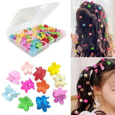 50Pcs Mini Flower Hair Clip Colorful Mini Hair Claw Baby Hair Clips Toddler Hair