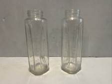 2 - Vintage Glass Baby Bottles Gerber 8 Oz no lids.