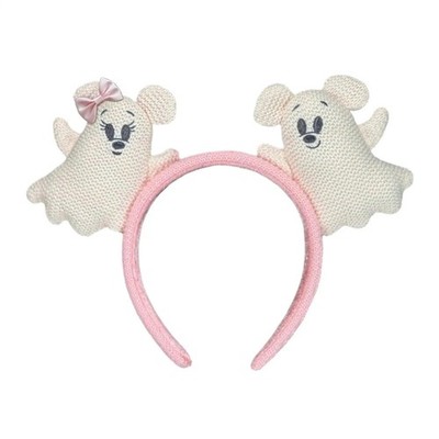 Disney Parks Halloween Ghost Mickey And Minnie Mouse Ear Headband NEW