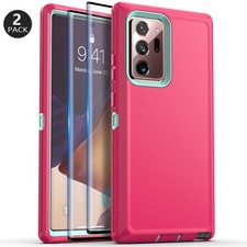 For Samsung Galaxy Note20 Ultra 5G Case, Shockproof Phone Cover Tempered Glass