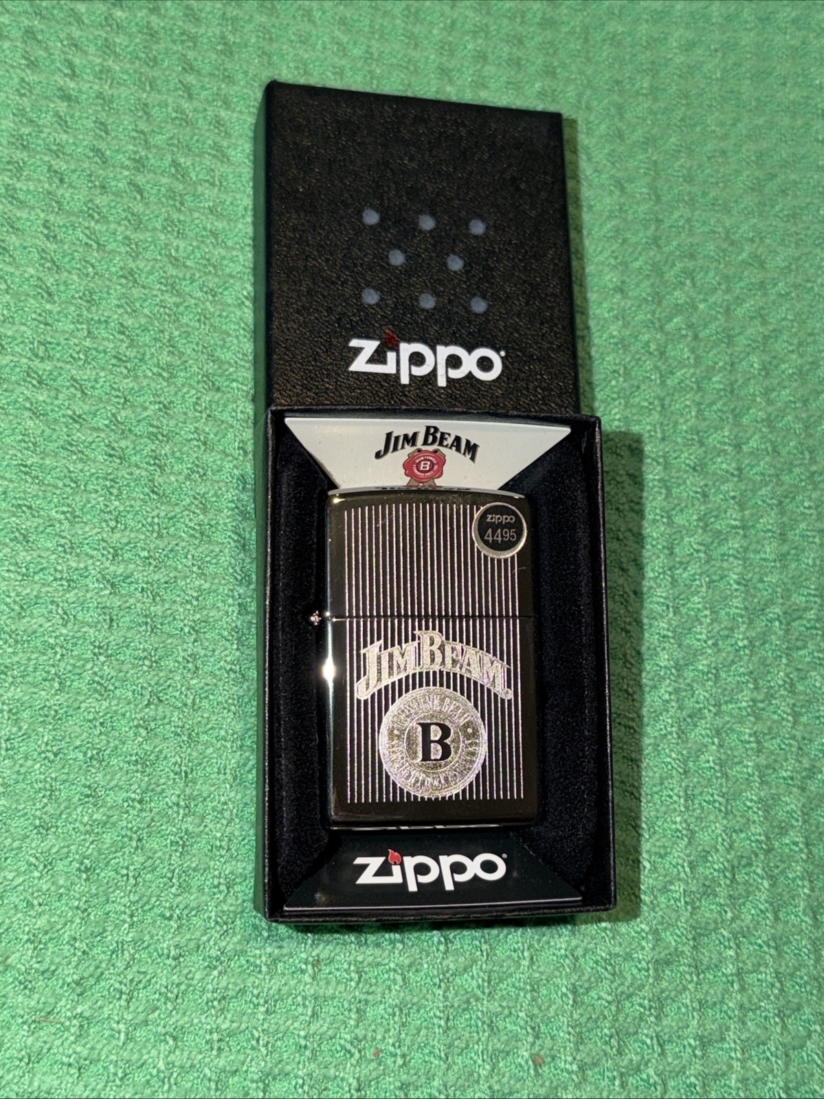 Zippo Lighter- Jim Beam Whiskey- Chrome Unfired
