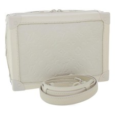 LOUIS VUITTON Virgil Abloh Shoulder Bag Soft Trunk Box White M53254 Auth ak104SM