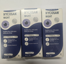 x3  Hycosan 5g Night Eye Ointment Exp Date 03/27