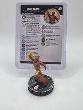 Heroclix Black Panther and the Illuminati set Iron Man 070 Chase figure w/card
