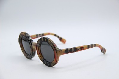 NEW BURBERRY JUNIOR JB 4386 3778/87 PLAID BROWN AUTHENTIC SUNGLASSES 40-27