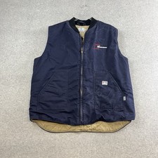 Tyndale FR Vest Mens Blue XXL Full Zip Flame Resistant CAT4 USA Canvas Quilted