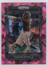 2023 Panini Prizm Pink Ice Prizm Samuel Zavala #168 1ko1