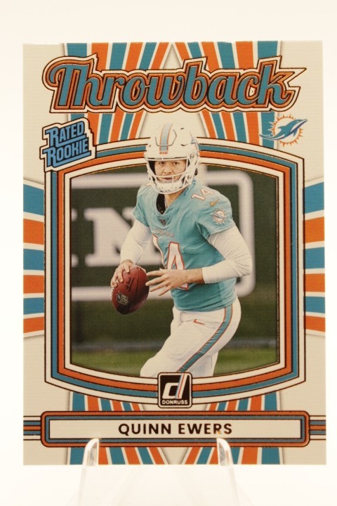 2025 Donruss Quinn Ewers Rated Rookie Throwback #4 Miami Dolphins RC