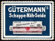 Vintage German Poster Stamp Gütermann’s Schappe Sewing Silk Reform Silk