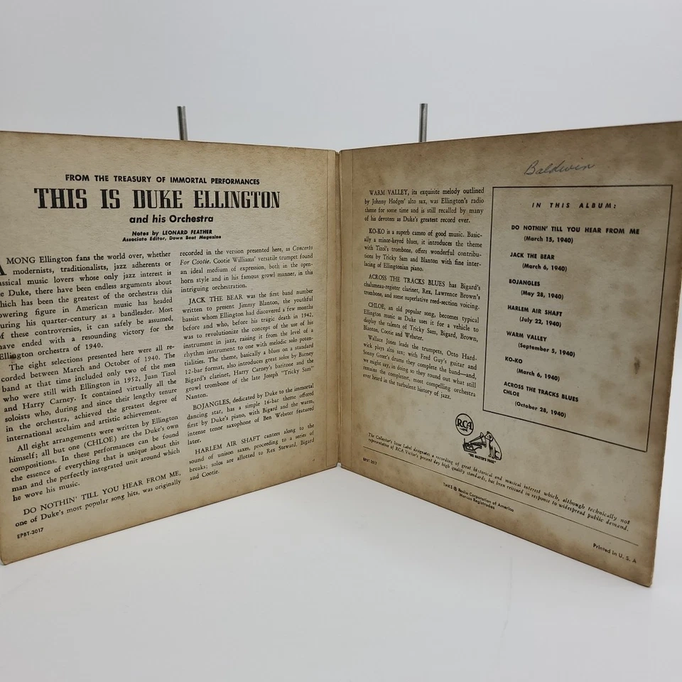 Duke Ellington 7" Vinyl Lot of 2 - Ellingtonia Vol 2 & This Is Duke Ellington VG - Image 3 of 4