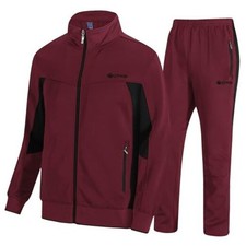 Men's Tracksuits Sweatsuits for Men Sweat Track Suits 2 XX-Large 03 Wine Red