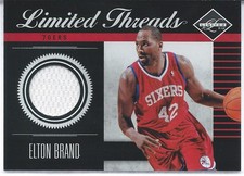 2011-12 Limited THREADS ELTON BRAND Game Worn Jersey Hawks Clippers 76ers #/99