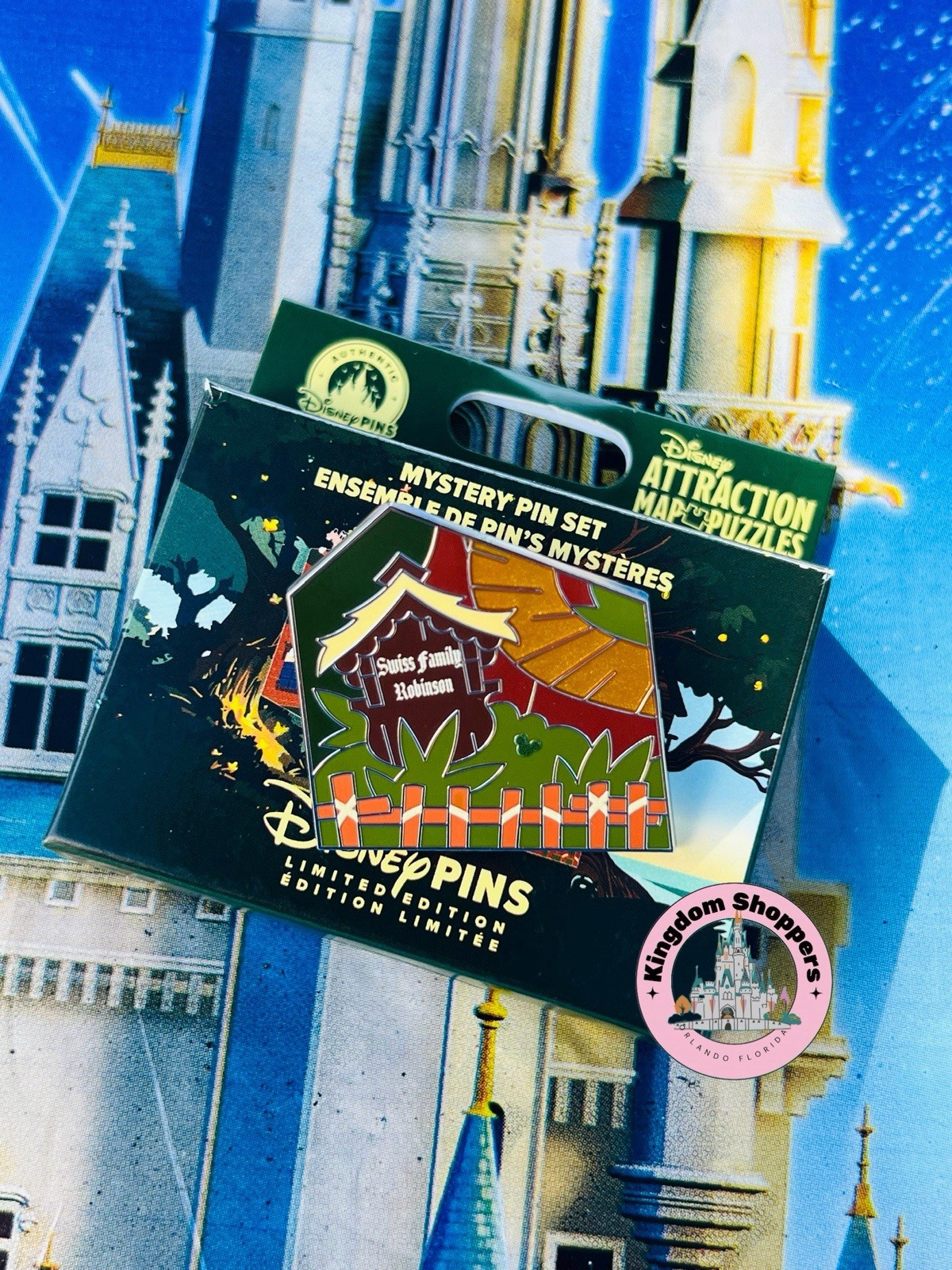2026 Walt Disney World Swiss Family Treehouse Map Puzzle Pin LE 575 Sign