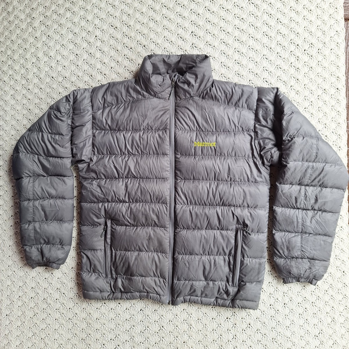 nnn！MAMU Malti puffer bag グレー Marmot 800 Fill Down Insulated Full Zip Jacket Gray Puffer Hiking