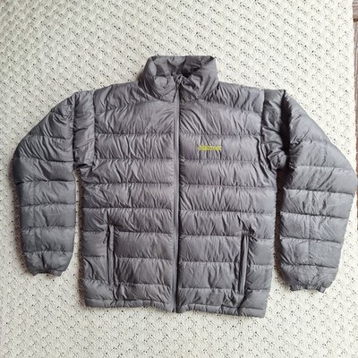 Marmot 800 Fill Down Insulated Full Zip Jacket Gray Puffer Hiking