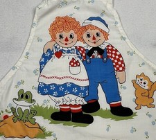 Vintage Raggedy Ann & Andy Child Size Apron K...