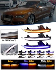 2X Schwarz LED Aussenspiegel Blinker Spiegelblinker Für Audi A7 S7 RS7 2011-2017