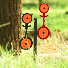 Spinning Shooting Steel Targets Gun Shoot Airgun BB Paintball Airsoft Hunting