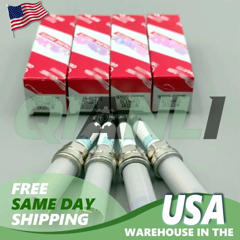 4Pcs OEM 90919-01275 SC16HR11 IRIDIUM Spark Plugs for Corolla Prius Scion xD