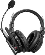 Intercom Systems Black XTALK XMax1 Wireless Intercom Headset System 2.4GHz Dual