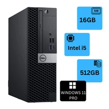 Dell Optiplex SFF PC Intel Core i5 16GB 512GB SSD WIN 11 Pro desktop WIFI