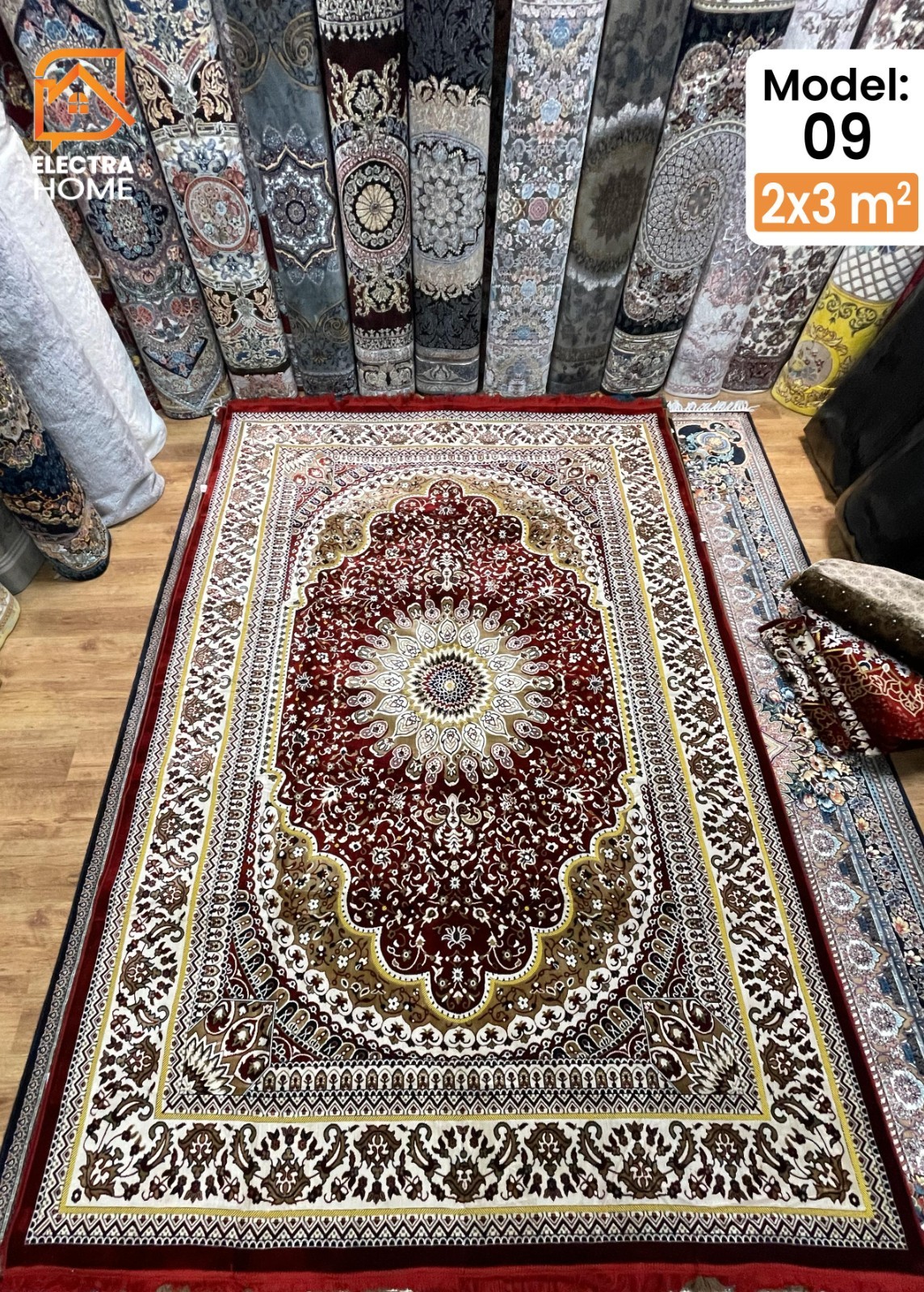 Tapis d'Orient lavable anti-tache grand format patchwork 2x3m pour chien - 4