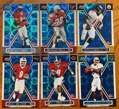 (6) 2002 PACIFIC EXCLUSIVE FOOTBALL ROOKIE NUMBERED LOT X 6 UNDER /299 = NM/M