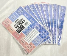 LOT: 10 Packages Bible Index Tabs - 75 Tabs - Adhesive Backed Modern Print