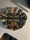 VINTAGE CHINESE SATSUMA PORCELAIN SCALLOPED BEADED PLATE  — photo 1