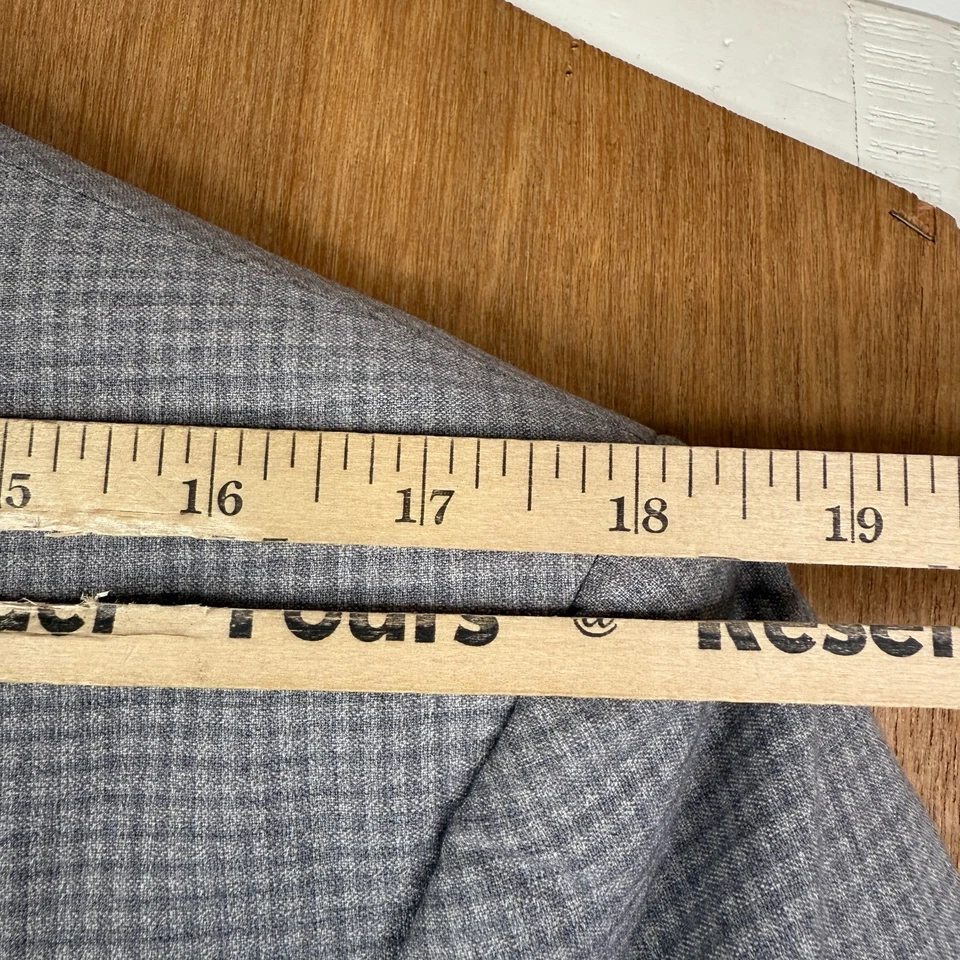 Костюм Vie Franco мужской 42R серый клетчатый на 2 пуговицах шерстяная смесь спортивная ткань НОВЫЙ - Изображение 4 из 4