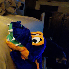 Large Soft Dragon Plush Stuffed Animal Toy Blue Orange Green White 24-36 in