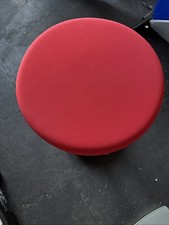 Uncaged Ergonomic Wobbble Stool With Round Seat (Red Fabric)
