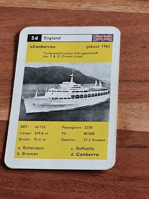 Canberra - Schiff   - Einzelkarte - Quartett  (11E)