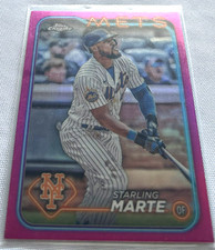 2024 Topps Chrome Baseball Starling Marte New York Mets Pink Refractor #257