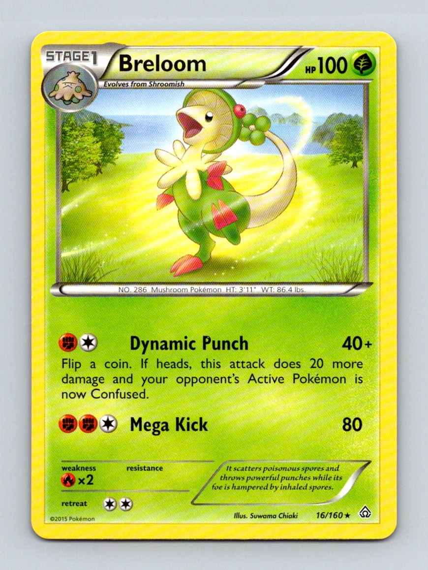 Breloom 16/160 Rare Primal Clash Pokemon Near Mint